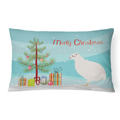  Coussin intérieur / extérieur Texas Quail Christmas