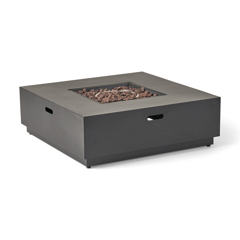 SQUARE Iron FIRE PIT-50 000 BTU, Gray