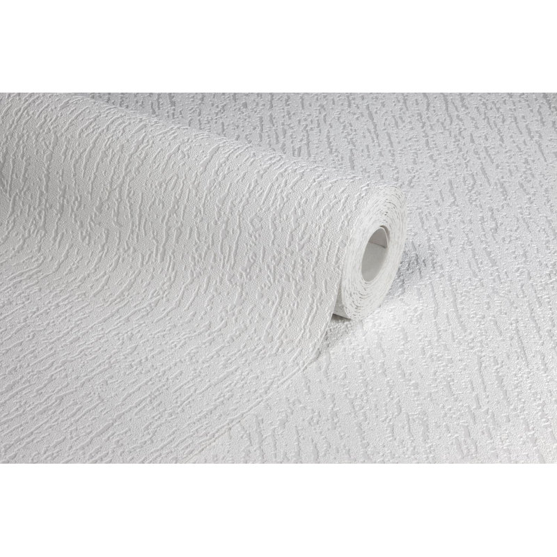 Anaglypta Royal Oak Textured Paintable White Wallpaper Thick Vinyl Plain Emboss