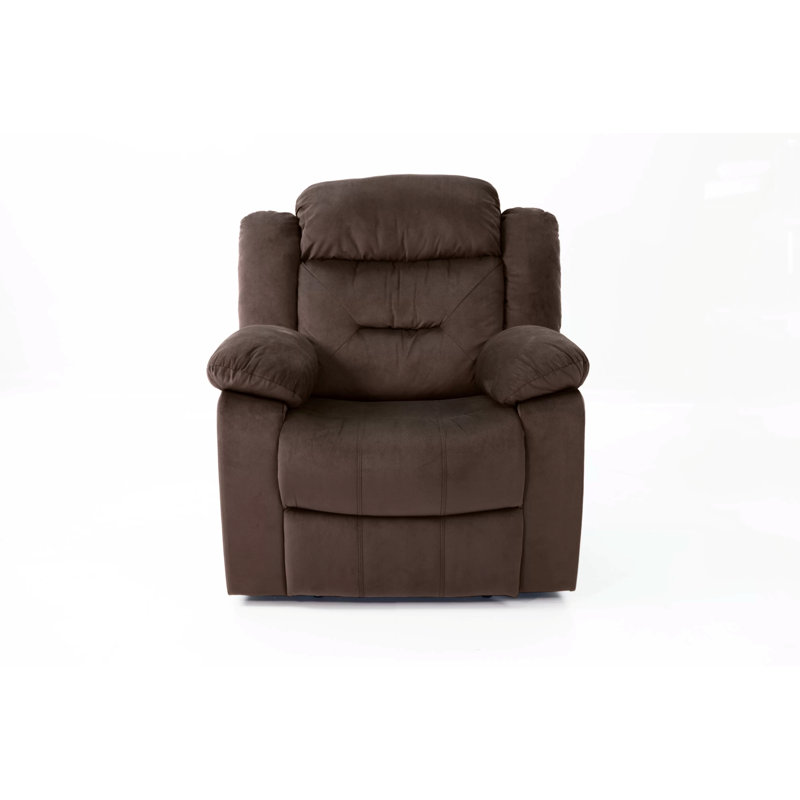 Everrett Upholstered Recliner, Manual - Handle / Lever, Chocolate Velvet