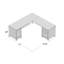 Bureau en L Paelynn de 60 po avec rangement et tiroirs, bureau d'ordinateur d'angle, bois moderne, gris cendré-1181406398-1105506234