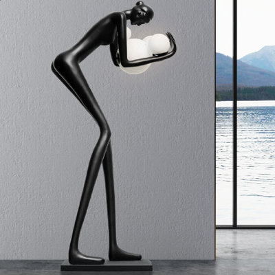 75'' Black Novelty Floor Lamp