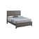 Grand lit spacieux en bois gris confortable et confortable