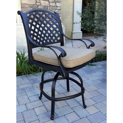 Akasim Patio Bar Stool with Cushion