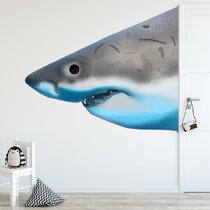 U-Shark 3D Self-Adhesive Removable Break Through The Wall Vinyl Wall S