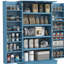 Armoire de cuisine autoportante de 41 po HOMcom, 12 tablettes, portes doubles, 5 tablettes réglables, bleu-312153303