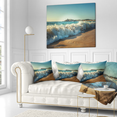 Oreiller vagues de plage pour le sable