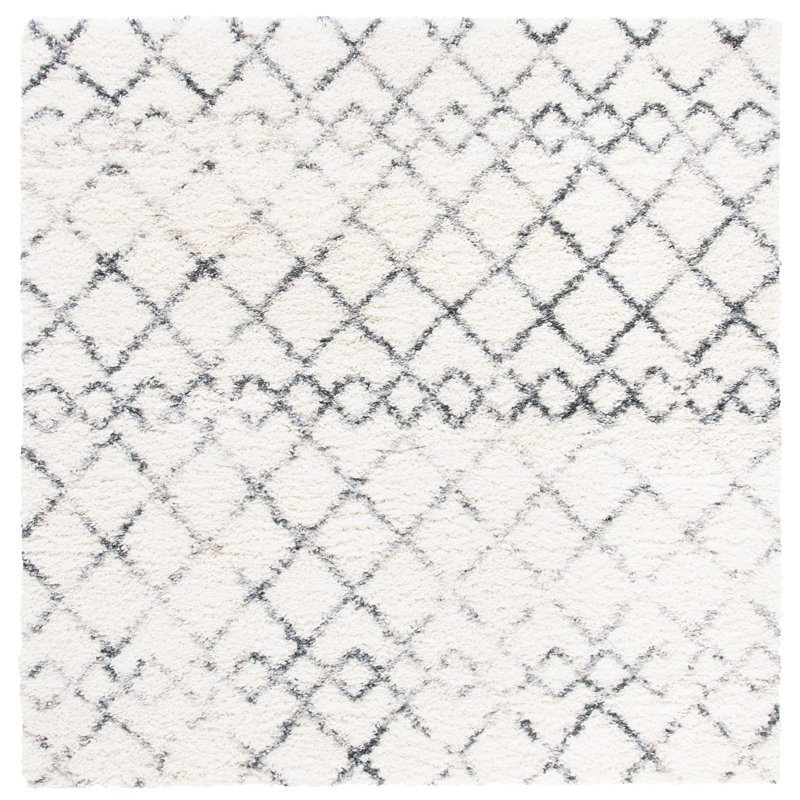 Tapis ivoire / gris Adame, Carré 5 pi 3 po