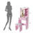 Makeup Vanity Desk with Mirror and Lights - Small Vanity Table with Power Outlet, USB Ports, 2 Drawers & Padded Stool for Bedroom-1647685848