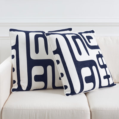 Housse et insert de coussin carré géométrique
