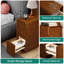 7.8" Wide Fully-Assembled Faux Leather Narrow Nightstand-934795001-925969966
