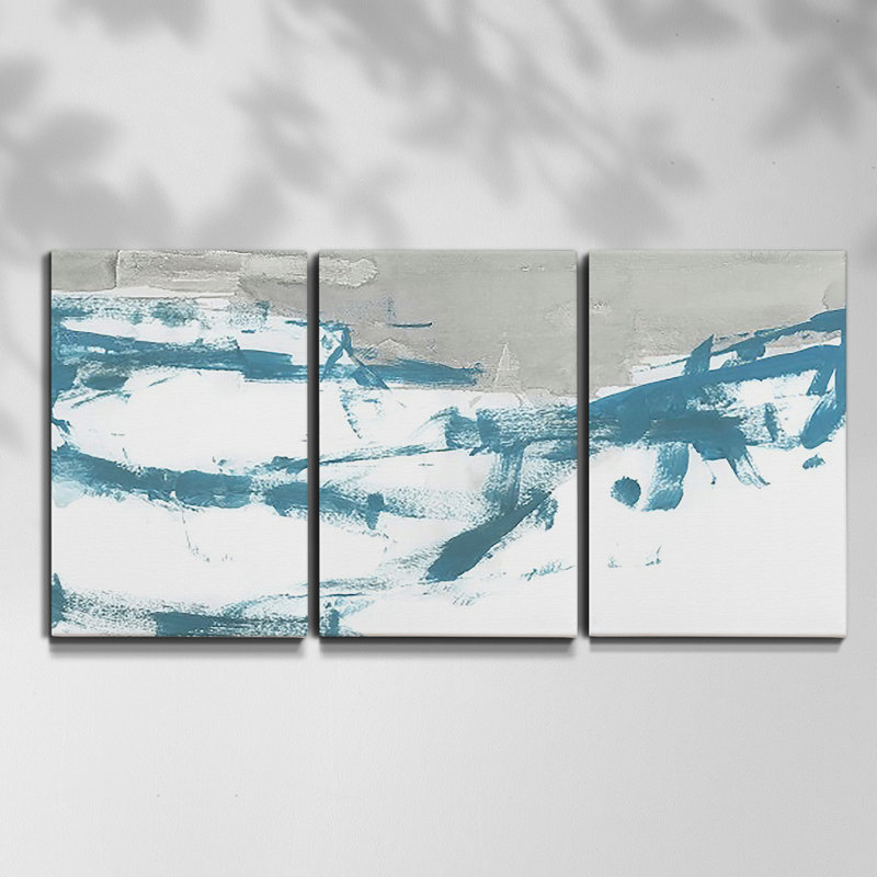 Mute Coast II - Toile encadrée à pièces multiples, H 48 po x l 96 po x P 2 po