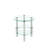 Oval Coffee Table with Glass Table Topand Shelf