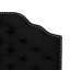 Grande tête de lit moderne et tête de lit double - Velours noir avec boutons et têtes de clous élégantes-1114548202