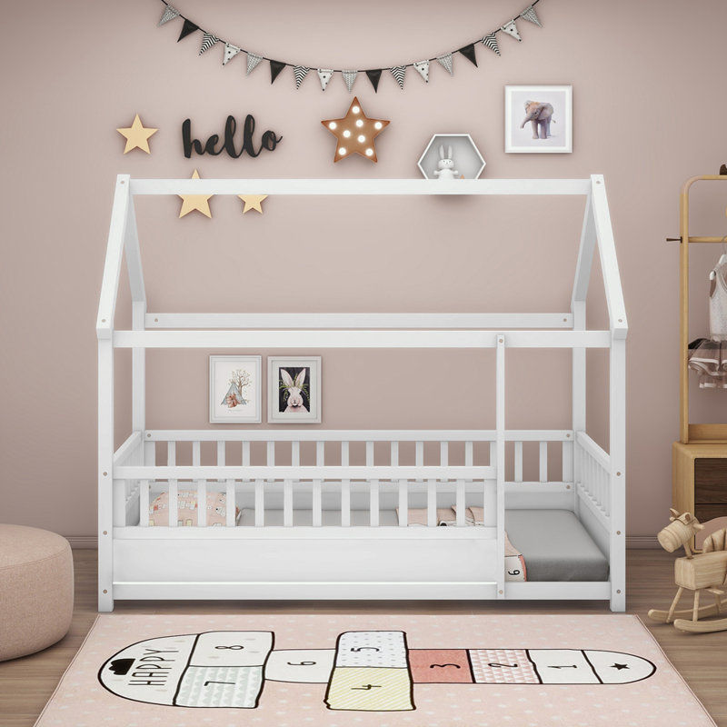 Abderraouf Bed, Twin, Gray 1
