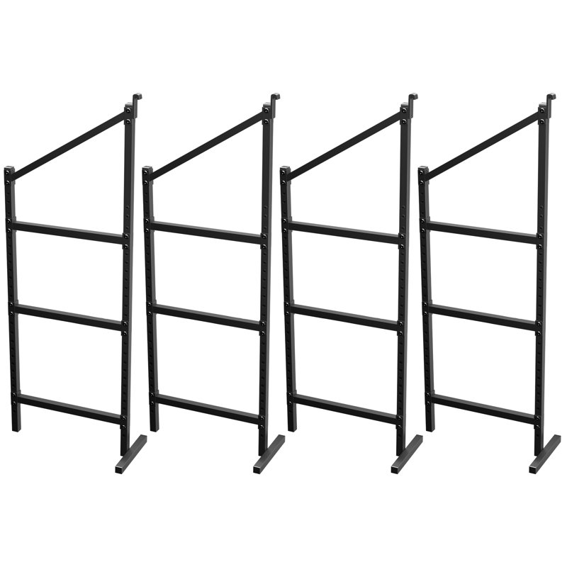 Shipping Container Shelving Brackets, Heavy-Duty Adjustable  3-Tier Shelf Bracket,58.4"(H)x 19.2"(D)Universal Storage Racks for Trailer Containers 4 Packs