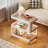 Luxury mobile glass side table
