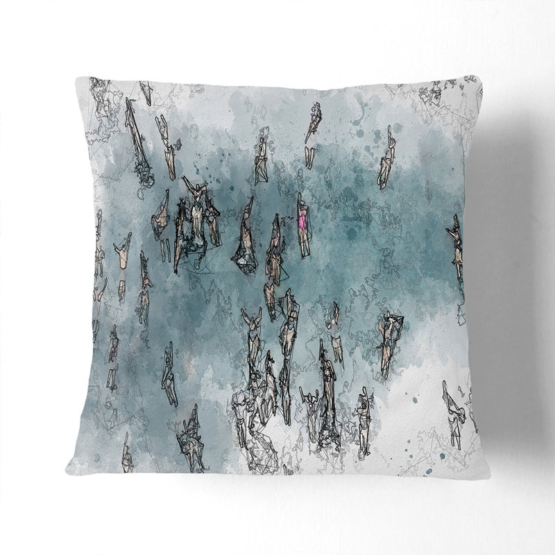 Square Throw Cushion, Stone, 55cm H x 55cm W x 20cm D