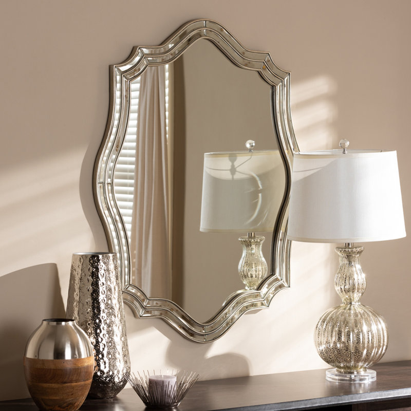 Mickelena Metal Scalloped Wall Mirror
