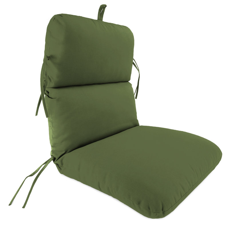 Byrom 22" x 45" Outdoor Chair Cushion with Ties and Loop, Veranda Hunter