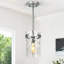 Levona 1-Light 5.1" Hammered Glass Pendant Light for Kitchen Island & Dining Room-1323779682