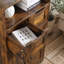 Grande armoire de rangement, armoire de rangement de salle de bain avec 2 grands tiroirs et tablette réglable, pour le salon, le bureau personnel