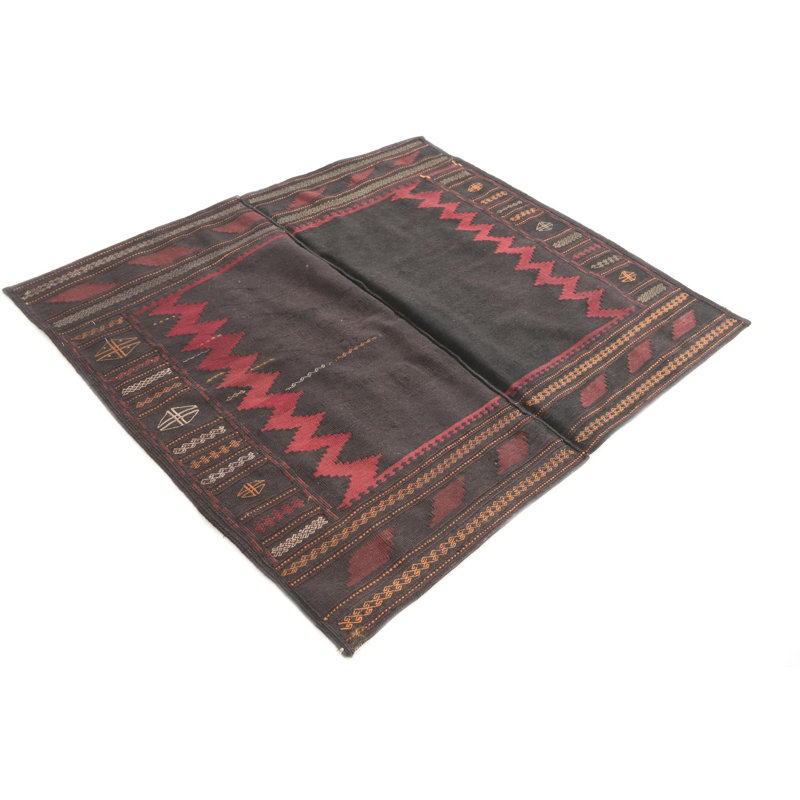 Tapis carré noir 4 pi Parrett