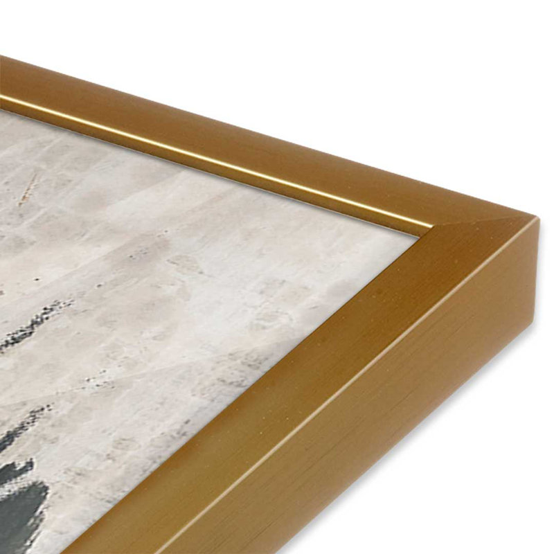 Motif «Emotion I» par June Erica Vess, reproduction d'art, Open Corner Framed Print without Mat Paper, 18" H x 12" W, Gold