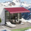 Auvent rétractable, auvents de patio, abri pare-soleil avec manivelle