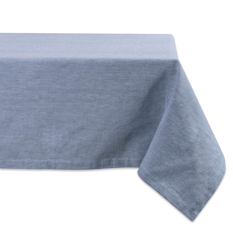Kristina Solid Color Tablecloth, Blue, 120" L x 60" W