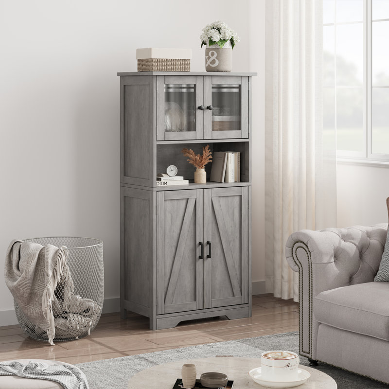 Zimir Freestanding Bathroom Cabinet, Gray