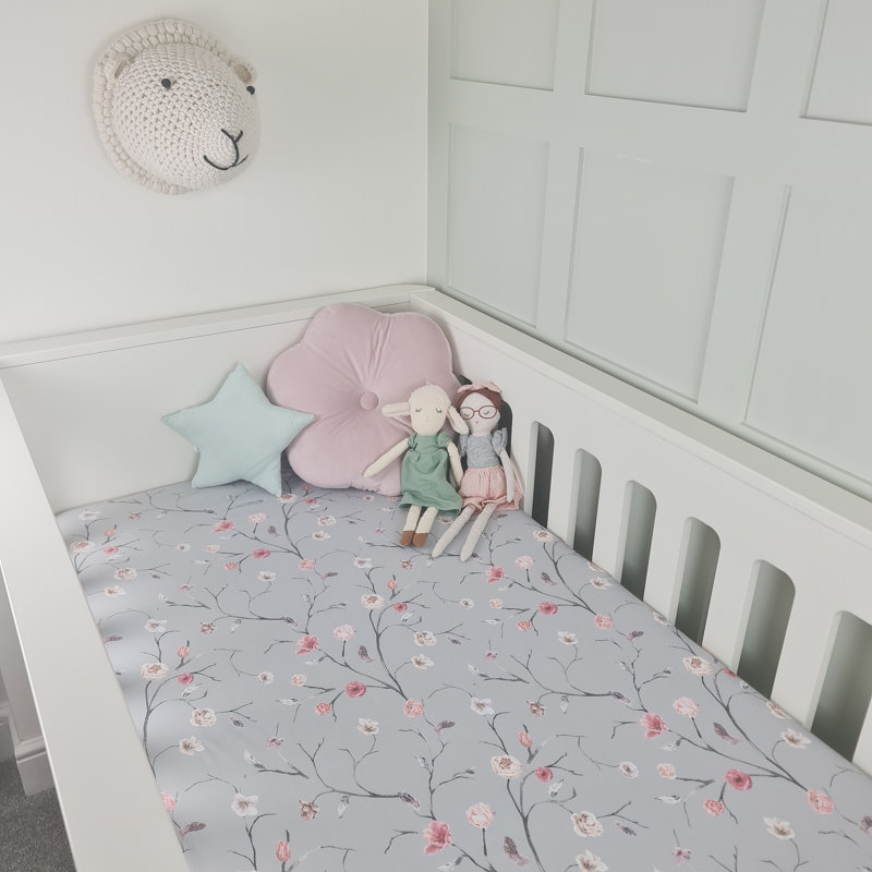 Lillo Floral Cotton Blend - Piece Standard Cot Fitted Sheet