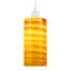 Striped Amber Glass Cylinder Pendant Shade With Retro Inspired Look By 