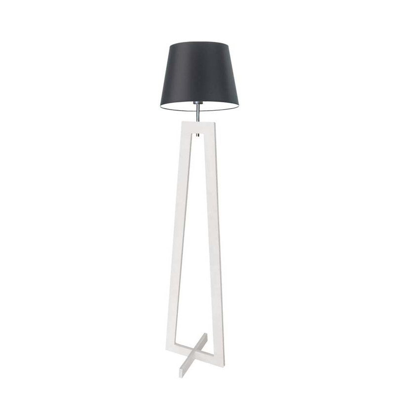 Pip 160 H cm Floor Lamp, Black/White inside, White