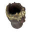 Pot de fleurs d'intérieur en forme de buste de chien, en oxyde de magnésium brun et doré, sans trou de drainage, hauteur 33,7 cm (13,25 pouces).
