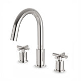 Round 8" Widespread Lavatory Faucet With Cross Handles Black