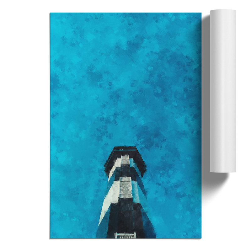 View of Lighthouse Painting - Frameless Print, 30cm H x 21cm W x 0.1cm D