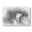 Pied Heron In Abstract - Wrapped Canvas Print-55338430
