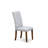 3 Piece Kitchen Table & Chairs Set Contains a Round Dining Room Table with Pedestal and 2 Grey Linen Fabric Parsons Dinette Chairs, Natural-873307130-889500214-889500215