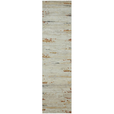 Eason Rust Gray Hand-Knotted Wool Area Rug