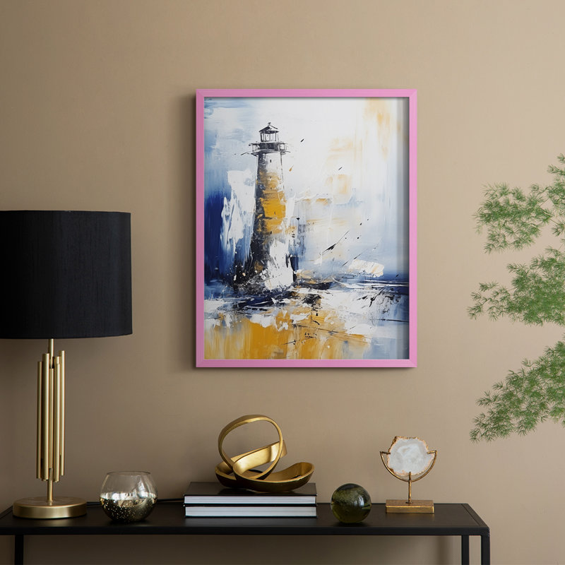 «NAUTICAL Series», reproduction encadrée en bois massif, H 30 po x l 24 po, Rose