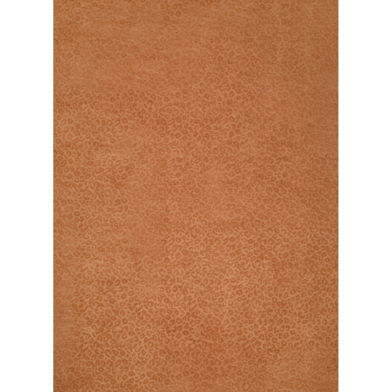 Leopardess Burnt Orange Hand-Tufted Responsible Wool Rug, Rectangle 8' x 11'