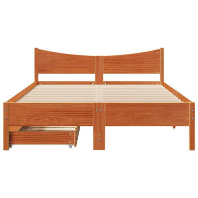 Solid Wood Storage Bed