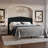 Rissie Gorgeous Upholstered Bed With 2 Nightstands In Linen-704555111-704555110