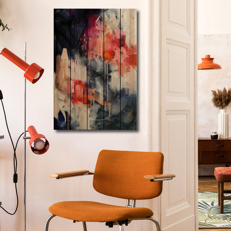 Reproduction d'art murale en bois - «We Come In Twos» par Sana Jamlaney, H 40 po x l 26 po
