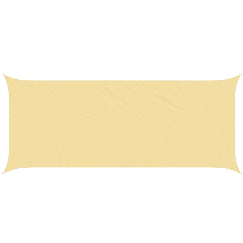 Vidaxl Sunshade Sail Oxford Fabric Rectangular Patio Shade Sunscreen Canopy, 2.5m W x 6m L, Yellow
