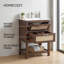 Meuble-lavabo compact 24 po avec lavabo intégré en céramique, tiroir profond et tiroir basculant-130795839