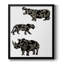 Toile encadrée de qualité supérieure avec animaux décoratifs safari ornemental II-1455225712-1455225714