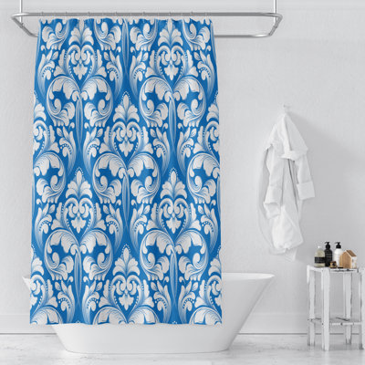 Rideau de douche simple avec crochets Clodovea