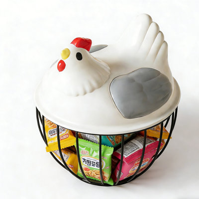 iron storage basket Domestic Kitchen Egg Basket Vegetable And Fruit Basket Wrought Iron Storage Basket Storage Basket